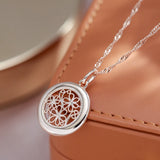 Kinel 585 Rose Boho Necklace Metal Flower Pendant Fine Jewelry