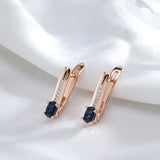 Kinel 585 Rose Silver Earrings Natural Stone Vintage Wedding Jewelry