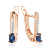 Kinel 585 Rose Silver Earrings Natural Stone Vintage Wedding Jewelry