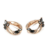 Rose Gold Kinel Zircon Earrings Vintage Wedding Jewelry Gift