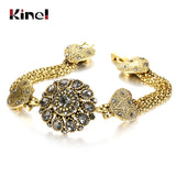 Kinel Boho Bracelet Tibetan Antique Grey Crystal Bangle
