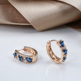 Kinel Natural Zircon Earrings 585 Rose Earring Fine Jewelry