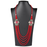 Kinel Green Crystal Beads Tassel Necklace Vintage Wedding Jewelry