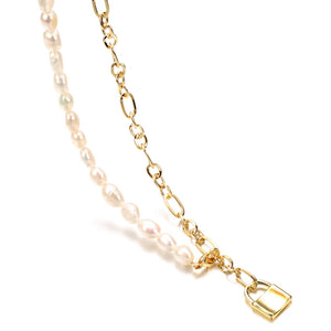 Kinel Pearl Wrap Geometric Necklace for Women Wedding Party