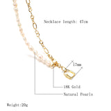 Kinel Pearl Wrap Geometric Necklace for Women Wedding Party