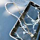 Kinel Pearl Wrap Geometric Necklace for Women Wedding Party