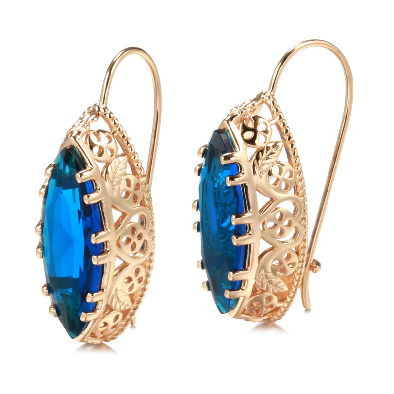 Kinel 585 Rose Ethnic Bride Earrings Vintage Jewelry