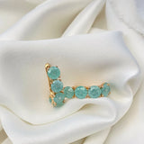 Emerald Round Cut Zircon Drop Earrings for Women