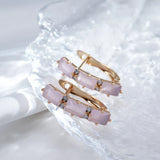 Kinel Emerald Zircon Drop Earrings 585 Rose Wedding Jewelry