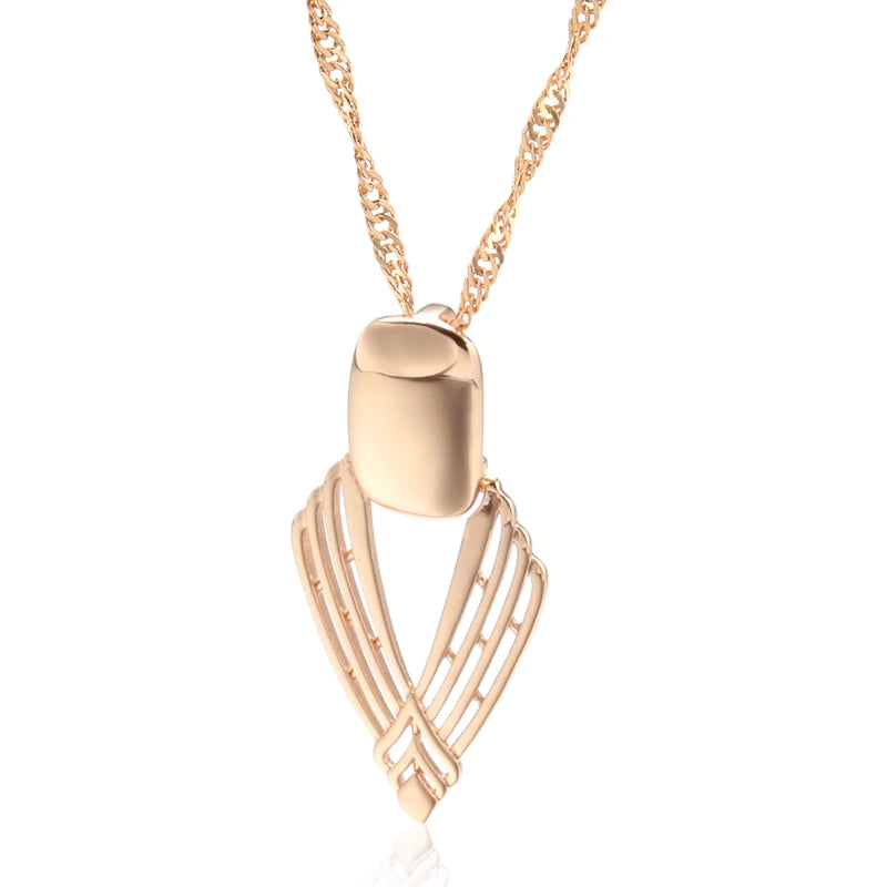 Kinel Glossy Pendant Necklace 585 Rose Ethnic Fine Jewelry