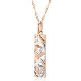 Kinel Square Wide Pendant Necklace 585 Rose Silver Mix Boho Long Necklace