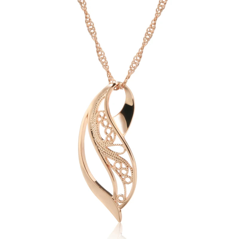Kinel Rose Pendant Necklace 585 Metal Ethnic Jewelry