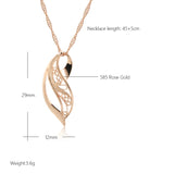 Kinel Rose Pendant Necklace 585 Metal Ethnic Jewelry