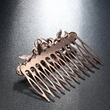 Kinel Vintage Red Crystal Flower Hair Combs
