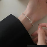 Kinel S925 Sterling Silver Geometric Bracelet For Women