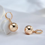 Kinel Spherical Drop Earrings 585 Rose Wedding Jewelry