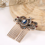 Kinel Women Flower Hair Comb Full Rhinestone Ethnic Hair Jewelry