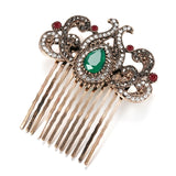 Kinel Women Flower Hair Comb Full Rhinestone Ethnic Hair Jewelry