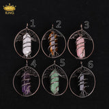 Tree of Life Pendant Set with Crystal Points