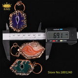 Agates Geode Slab Pendant Necklace, Natural Magic Chains