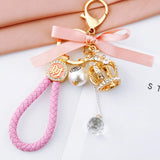 Royal Crown Keychain Rhinestone Crystal Handbag Gift Keyholder