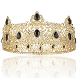 King Crown for Men, Vintage Birthday Crowns with Rhinestone