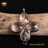 Quartz Prism Crystal Cross Necklace Healing Pendant