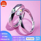 King Queen Couple Rings Tibetan Silver Wedding Band Rings Set for Women Men