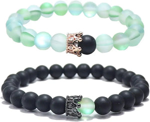 King&Queen Crown Distance Couple Bracelets His and Her Friendship