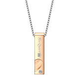 King Queen Heart Pendant Couple Necklace Men Women Gift Jewelry