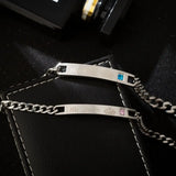 King Queen Matching Metal Couples Bracelet Stainless Steel Jewelry Gift