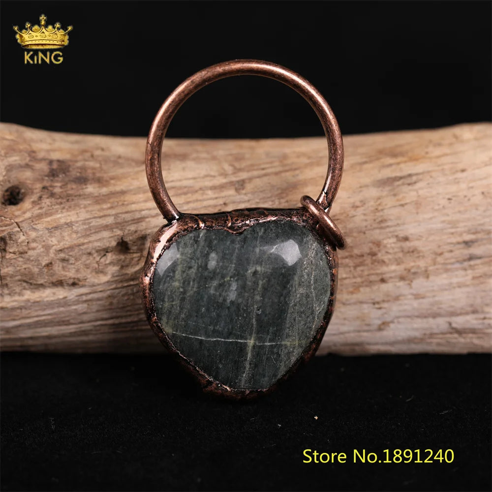 Raw Crystal Pendant Vintage Charm Jewelry