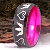 Kingdom Hearts Tungsten Carbide Ring Anniversary Gift