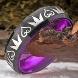 Kingdom Hearts Tungsten Carbide Ring Anniversary Gift