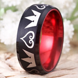 Kingdom Hearts Tungsten Carbide Ring Anniversary Gift