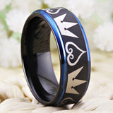 Kingdom Hearts Tungsten Wedding Band Ring Cosplay Jewelry