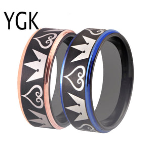 Kingdom Hearts Tungsten Wedding Band Ring Cosplay Jewelry