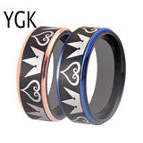 Kingdom Hearts Tungsten Wedding Band Ring Cosplay Jewelry
