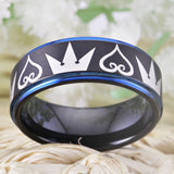 Kingdom Hearts Tungsten Wedding Band Ring Cosplay Jewelry