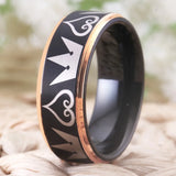 Kingdom Hearts Tungsten Wedding Band Ring Cosplay Jewelry