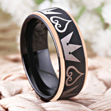 Kingdom Hearts Tungsten Wedding Band Ring Cosplay Jewelry