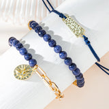 Boho Red Crystal Eye Pendant Bracelet Women