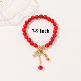 Red Turquoise Beaded Bracelet for Women