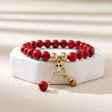 Red Turquoise Beaded Bracelet for Women