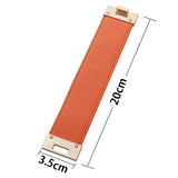 Kirykle Kpop Multicolor Leather Bracelet Women Steel Lock Wide Charm Bracele