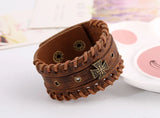 Multilayer Rivet Bracelets Punk Leather Women Wristband Bangle