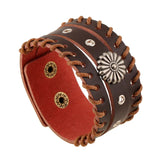 Multilayer Rivet Bracelets Punk Leather Women Wristband Bangle