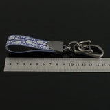 Kirykle Metal Leather Car Keychain Women's Phone Lanyard Bag Accessory Gift