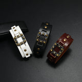 Retro Cow Leather Bracelet for Men Women Punk Rock Accessories