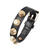 Kirykle Women Bracelet Punk Jewelry High Alloy Rivet Leather Bracelet